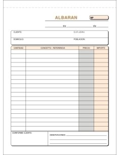 TALONARIO ALBARANES 4º NATU DUPLI LOAN